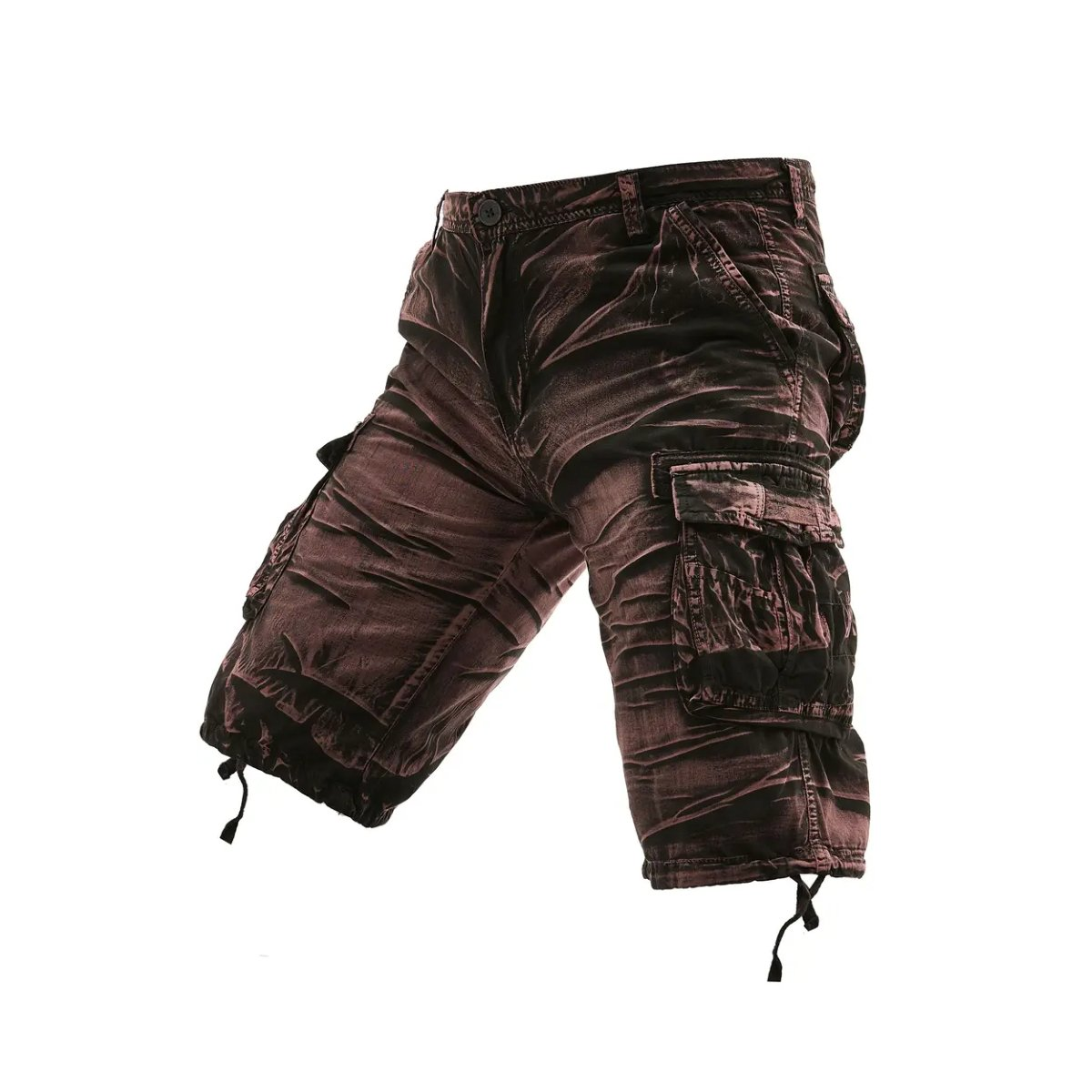 Preview: ROCK-HUS Hose Kurz Cargo "Heavy-Tie-Dye" US34/D50 Dunkel Lila