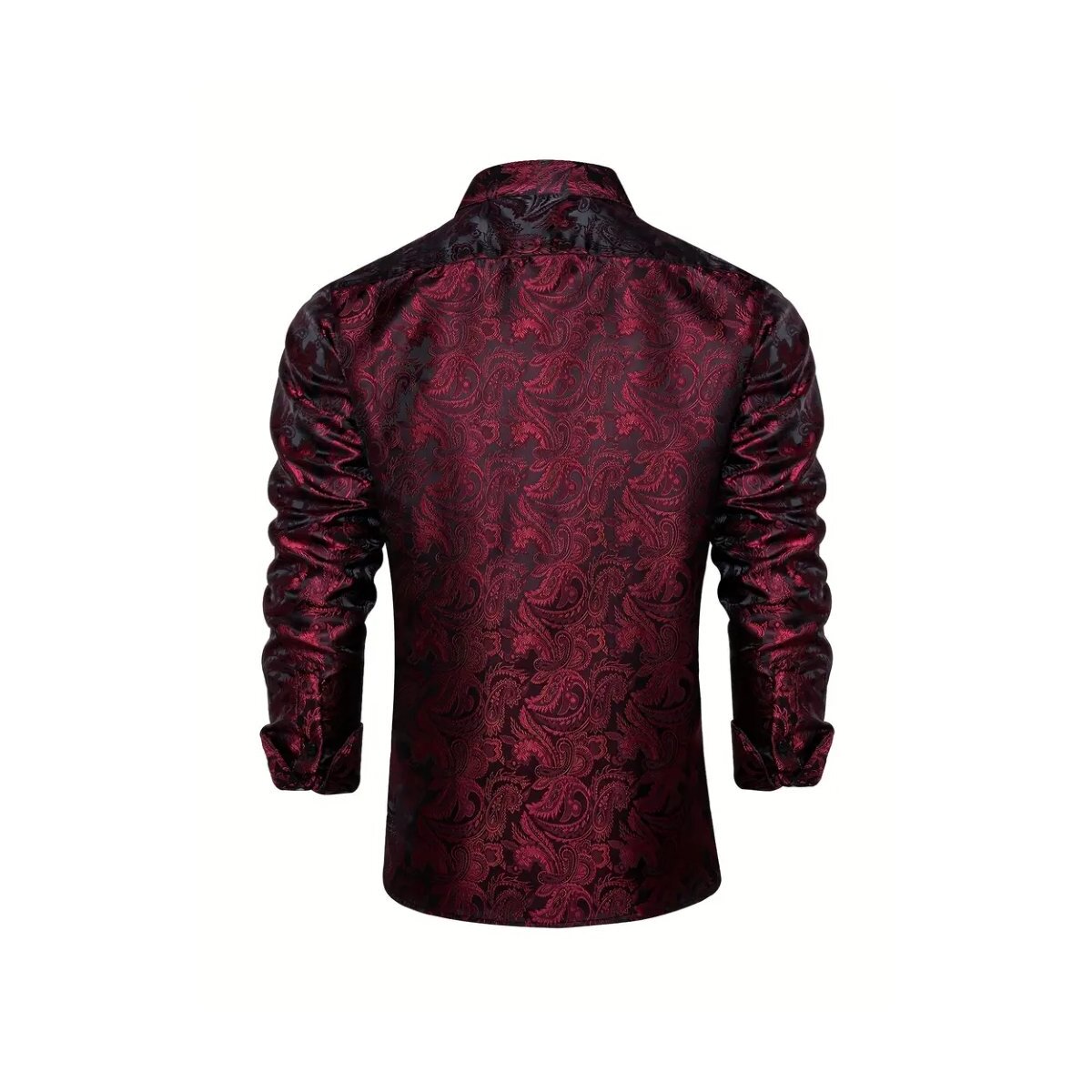 Preview: ROCK-HUS Hemd Rot-Schwarz Brokat-Art V2