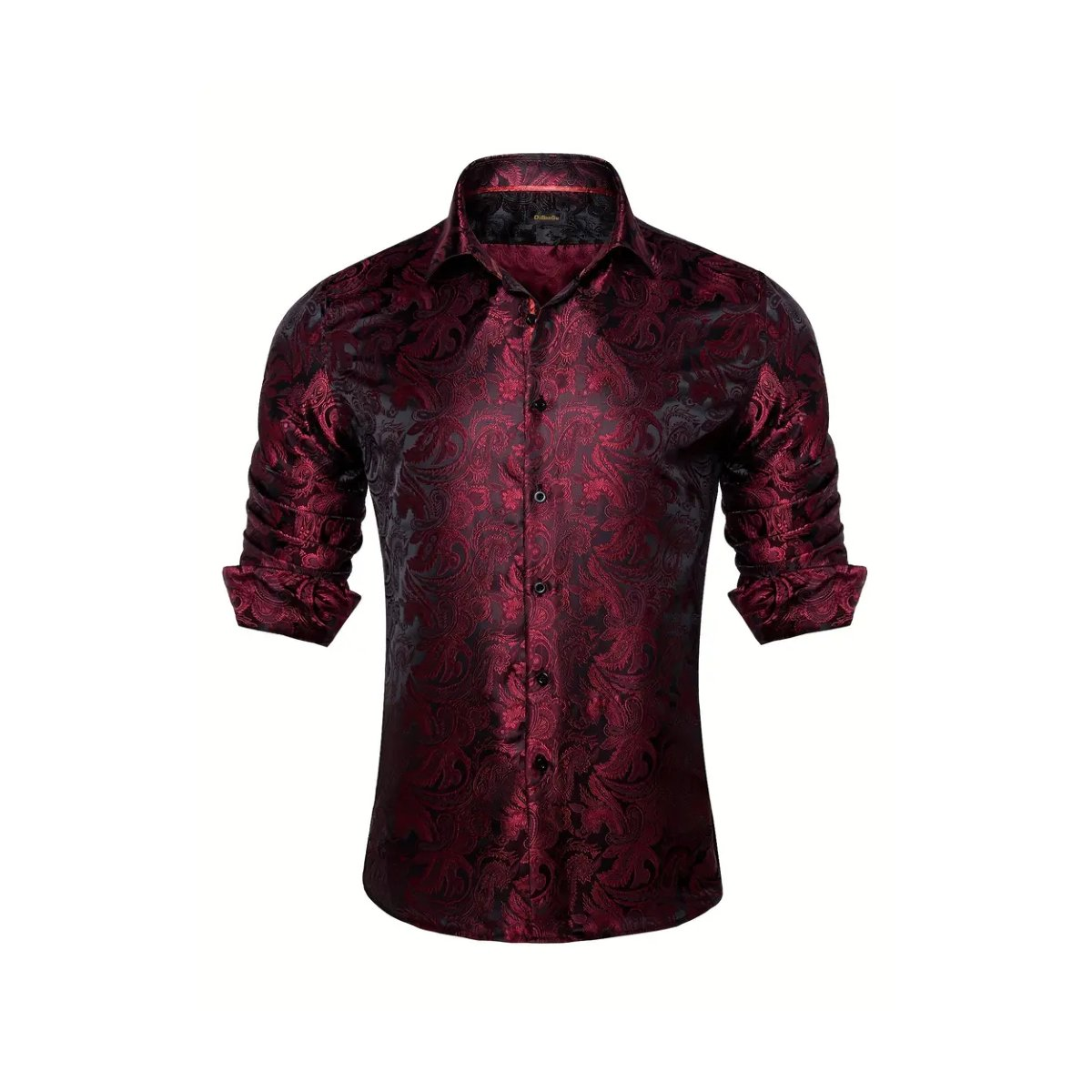 Preview: ROCK-HUS Hemd Rot-Schwarz Brokat-Art V2 XXL