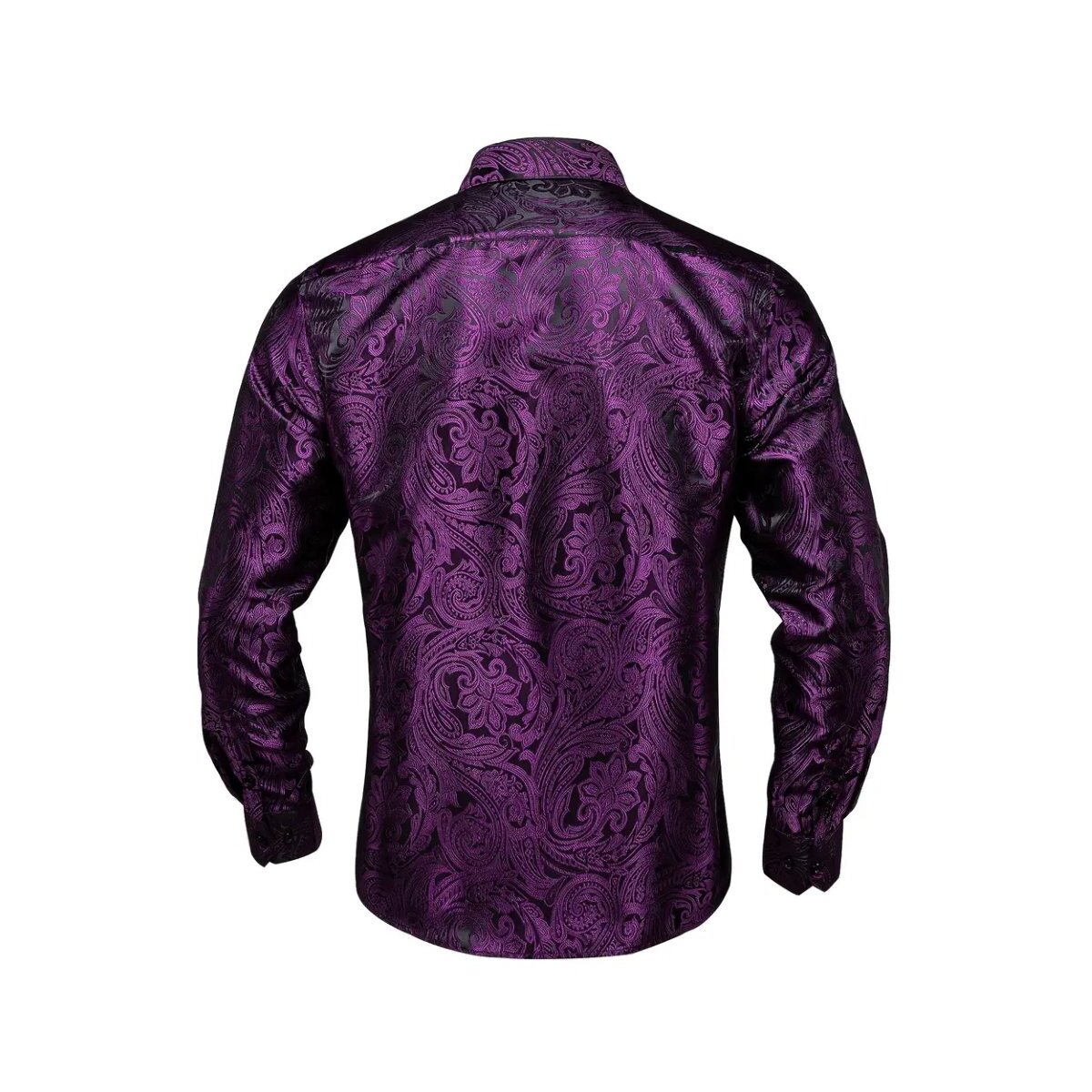 Preview: ROCK-HUS Hemd Lila-Schwarz Brokat-Art 3XL