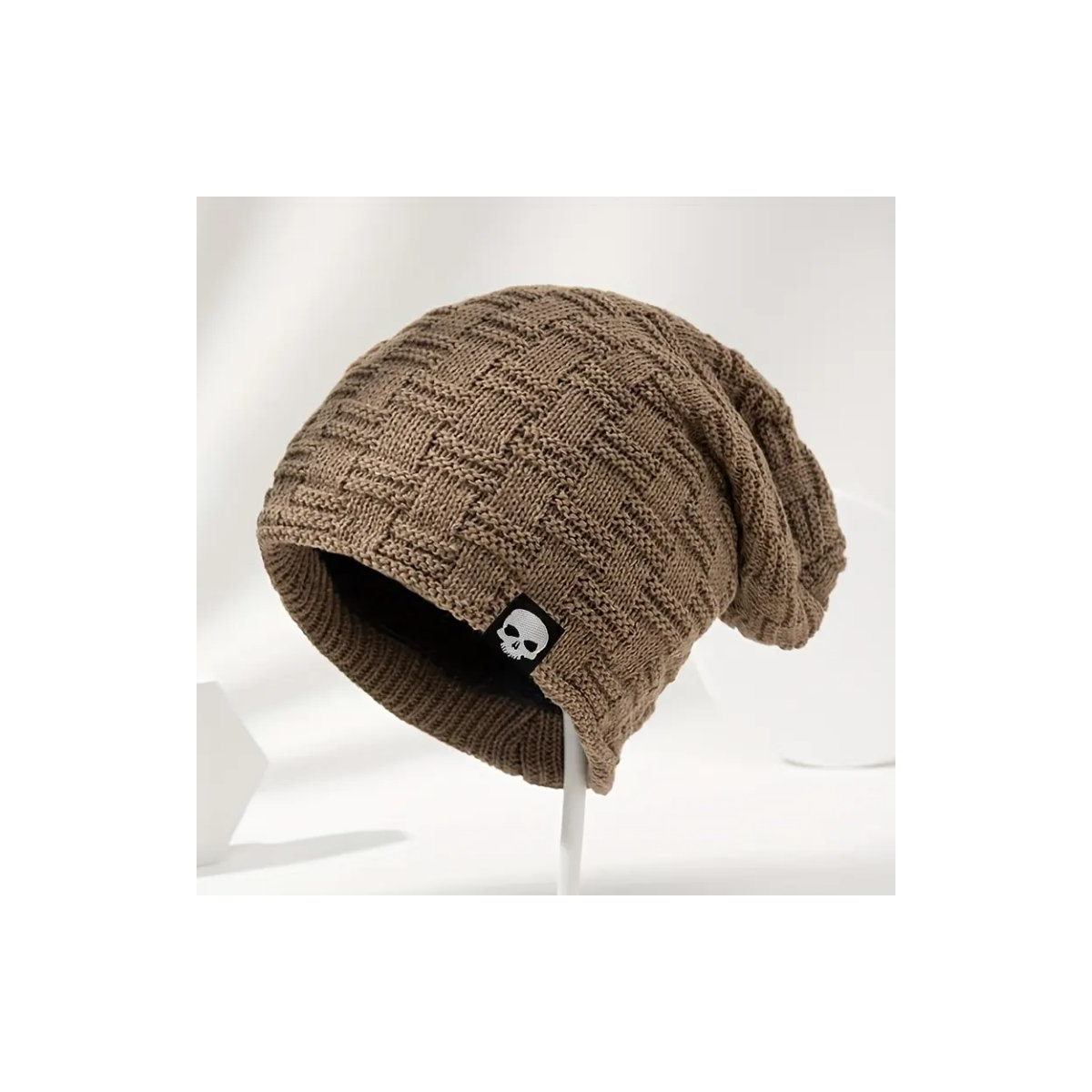 Preview: ROCK-HUS Beanie Strick´n Skull Khaki