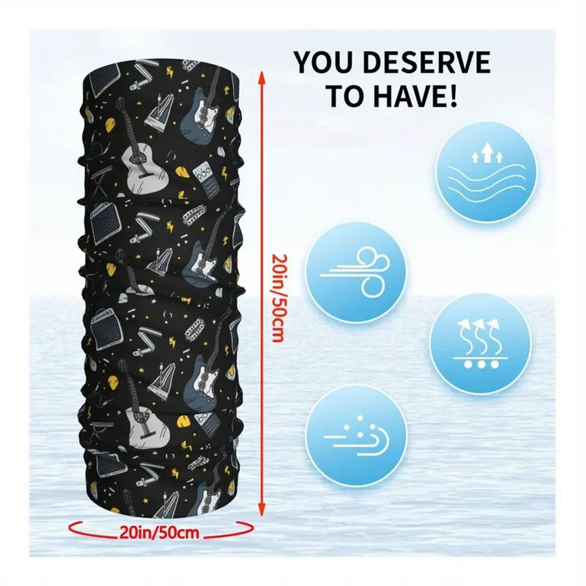 Preview: ROCK-HUS Schlauchschal Musikinstrumente