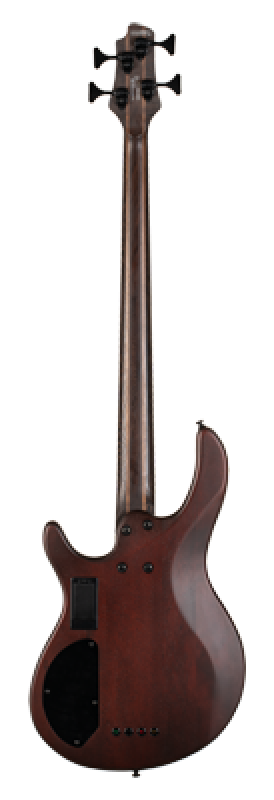 Preview: CORT Bassgitarre, B4 Element Fretless, Open Pore Trans Black