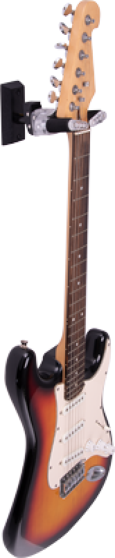 Preview: HERCULES Gitarrenwandhalter, PLEXI AGS Plus, kurz, Holzsockel, 20Y Edi