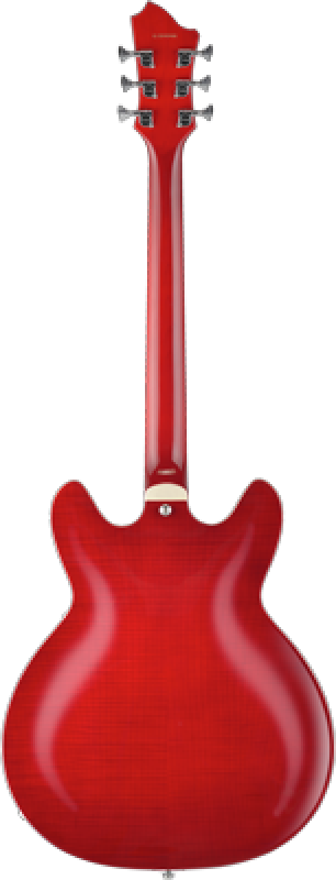 Preview: HAGSTROM E-Gitarre, Super Viking, Wild Cherry Transparent Flame, Links