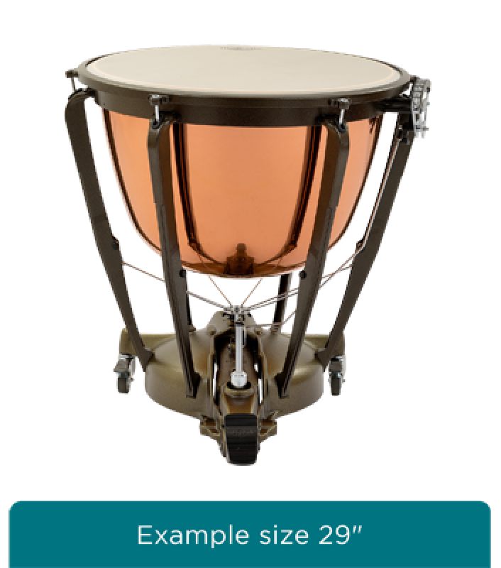 Preview: MAJESTIC Pauke, Symphonic Grand Series, 32", Kupfer, poliert, tiefgez.