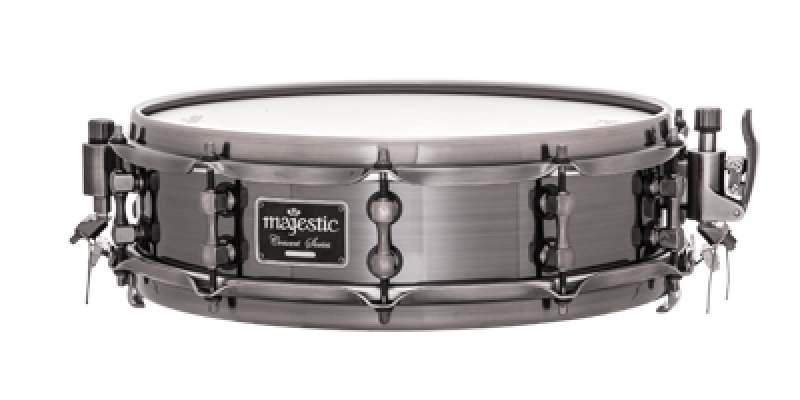 Preview: MAJESTIC Konzert Snare, Concert Black Series, 14"x4", Aluminium, schwa