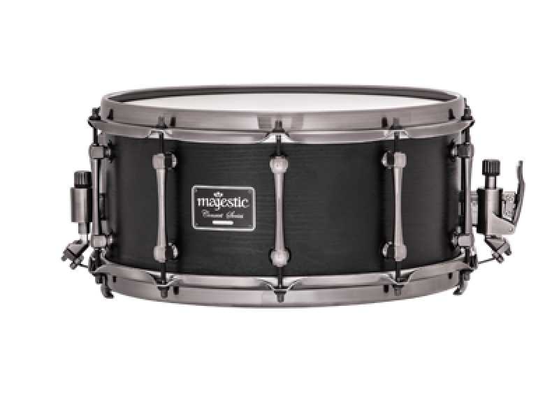 Preview: MAJESTIC Konzert Snare, Concert Black Series, 14"x6,5", Ahorn, schwarz