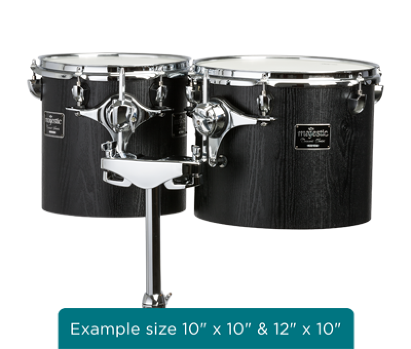 Preview: MAJESTIC Konzert Tom, Concert Black Series, 13"x11", schwarz