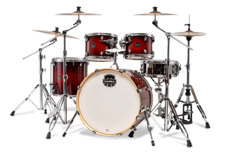Preview: MAPEX Shellset, Armory, Stage, mit Rosette, Red Onyx Burst #NR