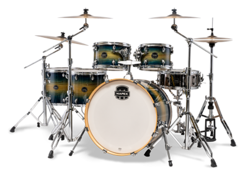 Preview: MAPEX Shellset, Armory, Stage+, mit Rosette, Rainforest Burst #ET