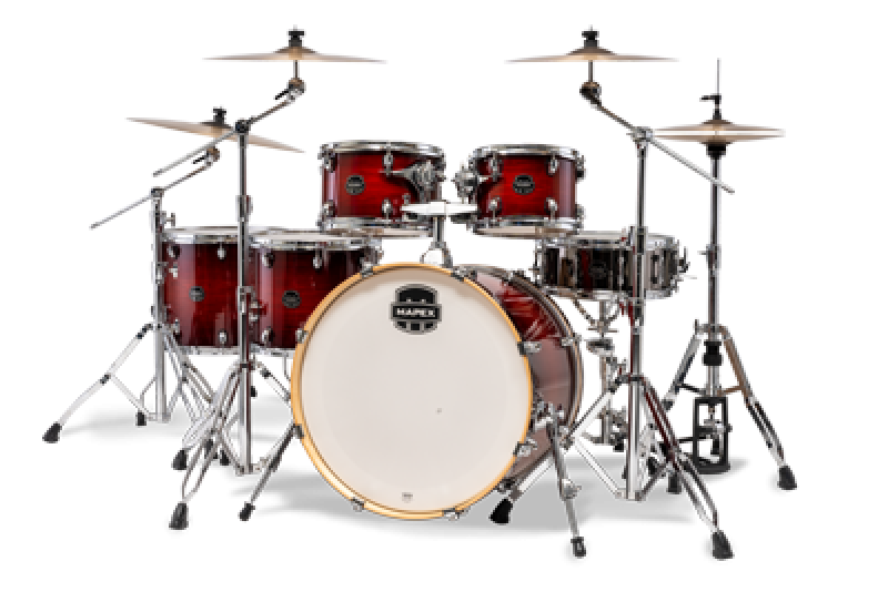 Preview: MAPEX Shellset, Armory, Stage+, mit Rosette, Red Onyx Burst #NR