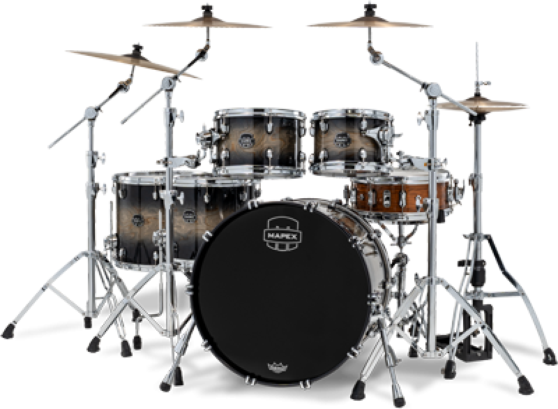 Preview: MAPEX Shellset, Saturn VI, Stage+, Black Ink Burst #XG