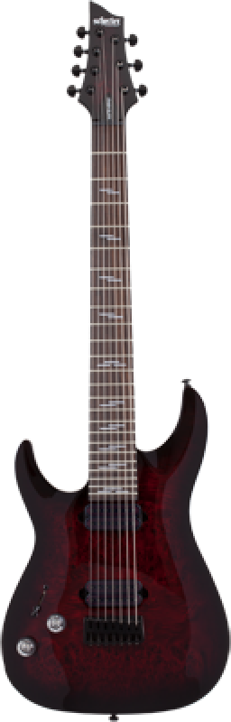 Preview: SCHECTER E-Gitarre, Omen Elite 7, Black Cherry Burst, Linkshänder