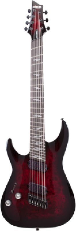 Preview: SCHECTER E-Gitarre, Omen Elite 7, MultiScale, Black Cherry Burst, Link