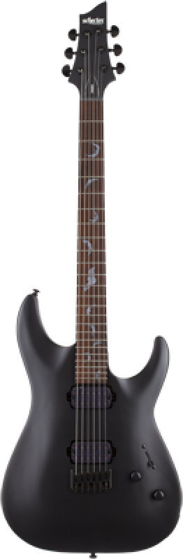 Preview: SCHECTER E-Gitarre, Damien 6, Satin Black