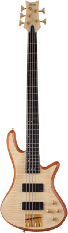 Preview: SCHECTER Bassgitarre, Stiletto Custom-5, Natural Satin