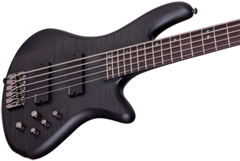 Preview: SCHECTER Bassgitarre, Stiletto Studio-5, See-Thru Black Satin