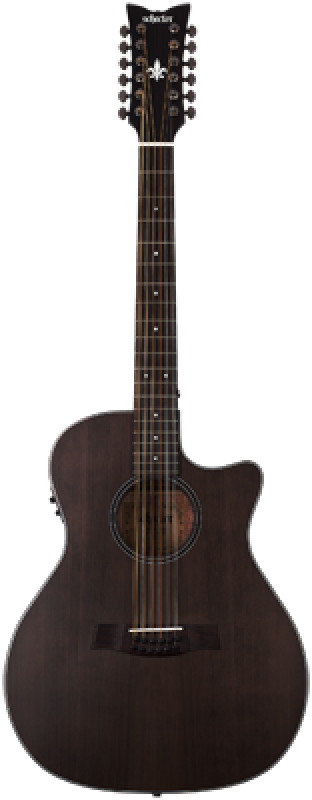 Preview: SCHECTER Westerngitarre, Orleans Studio 12, See-Thru Black Satin