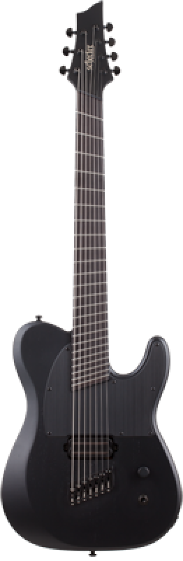 Preview: SCHECTER E-Gitarre, PT-7 Multiscale Black Ops, Satin Black Open Pore