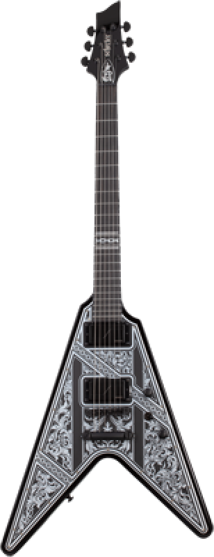 Preview: SCHECTER E-Gitarre, V-1 Pryzm Palladium, Gloss Black