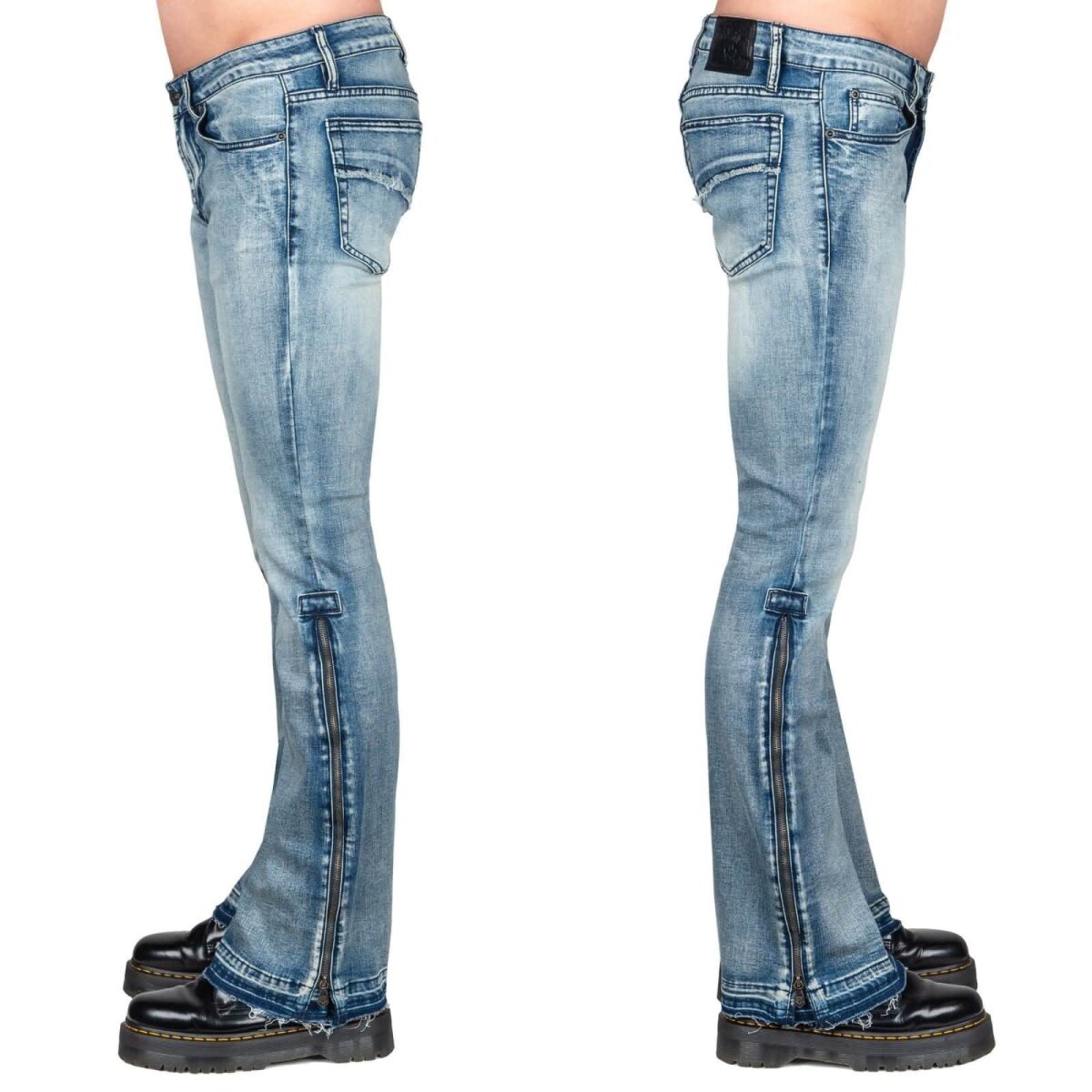 Preview: WORNSTAR Herren Essentials Collection Hellraiser Side Zipper Jeans - Classic Blue 36