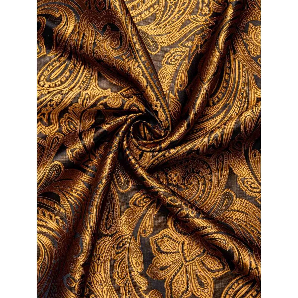 Preview: ROCK-HUS Hemd Gold-Schwarz Brokat-Art