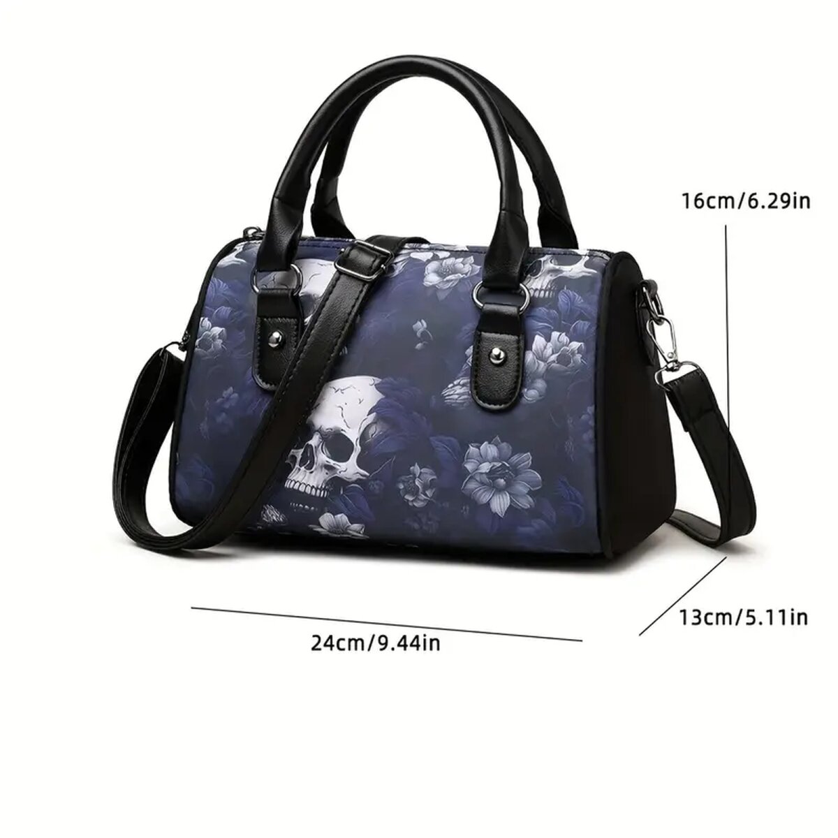 Preview: ROCK-HUS Tasche Skulls´n Roses