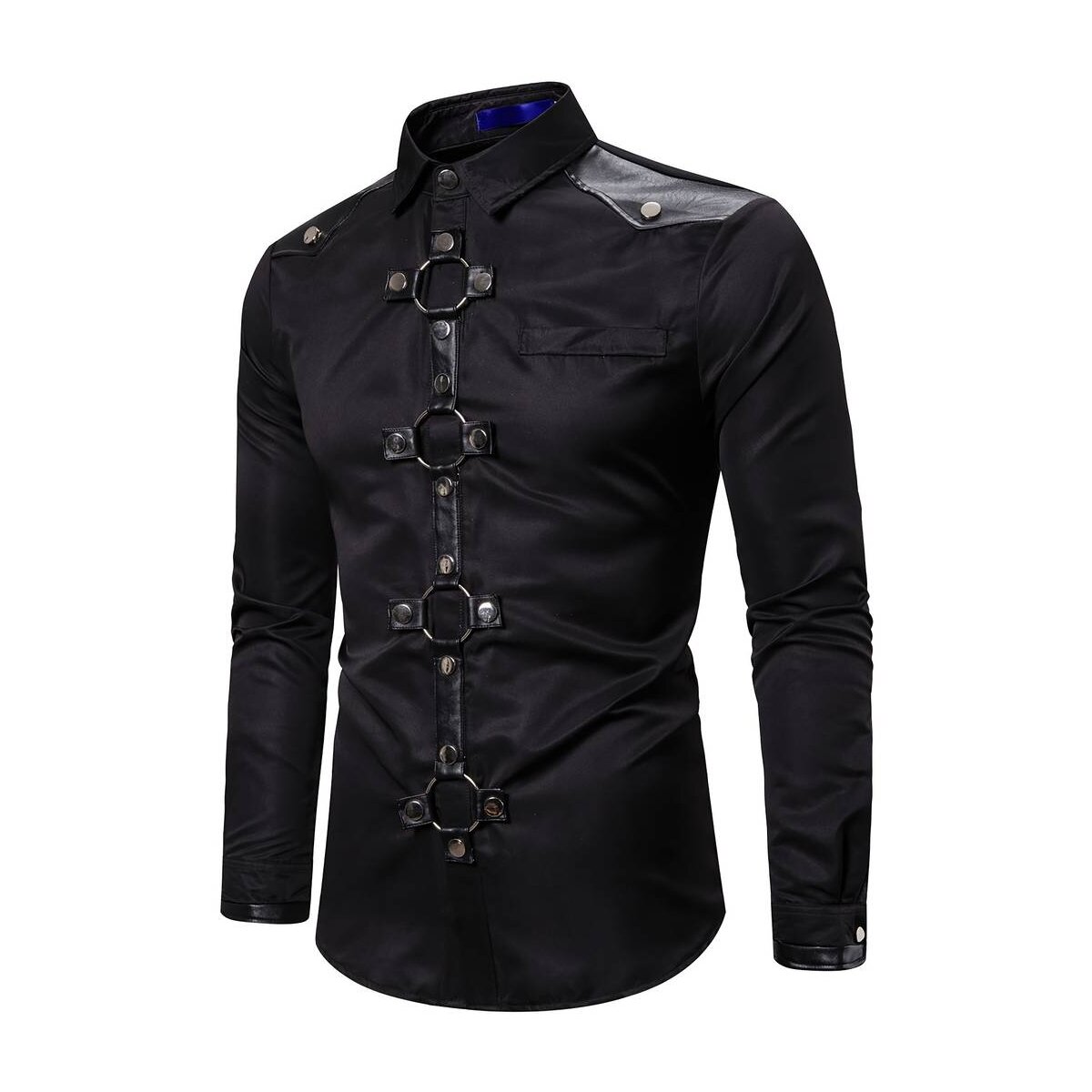 Preview: ROCK-HUS Hemd Gothic Metallringe