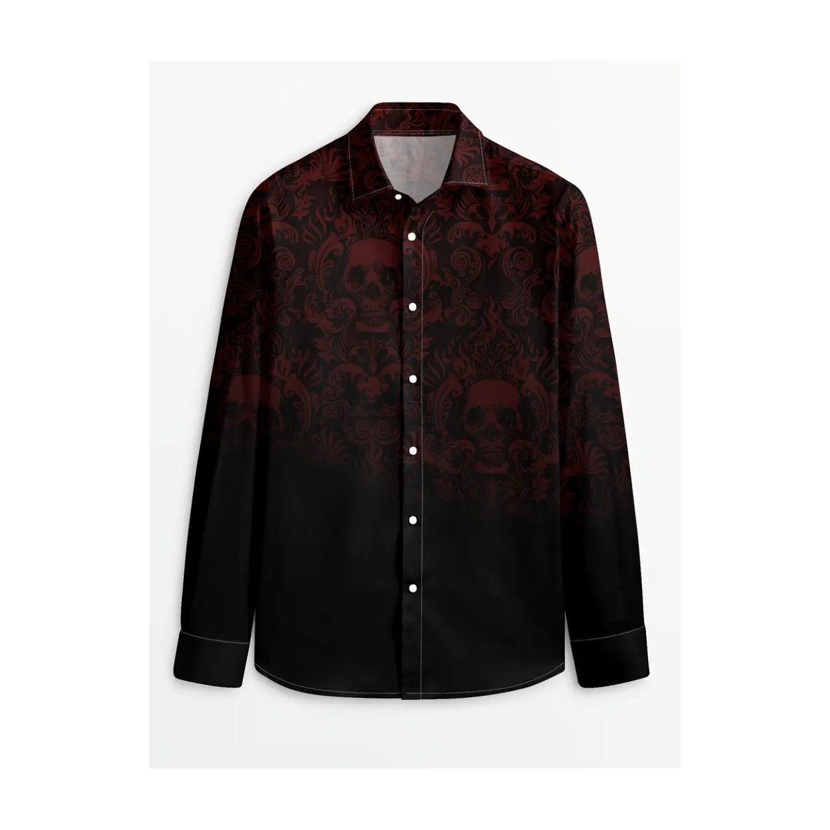 Preview: ROCK-HUS Hemd Fading Skulls S Rot