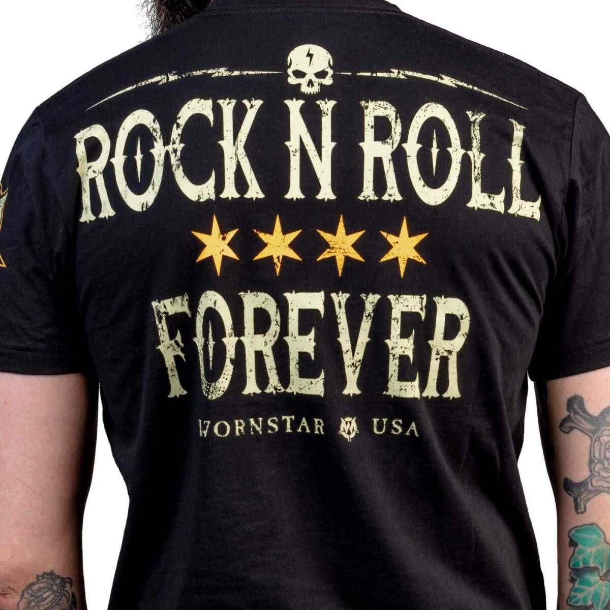 Preview: WORNSTAR Herren Artist Asylum Collection Rock N Roll Forever Tee T-Shirt schwarz 3XL