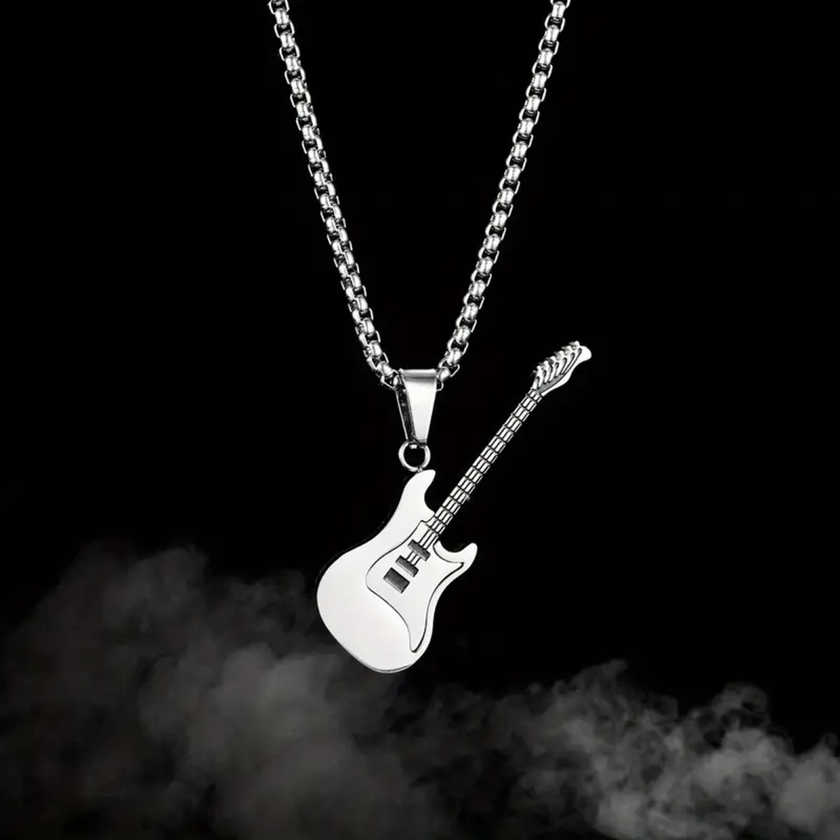 Preview: ROCK-HUS Kette Gitarre Edelstahl Silber