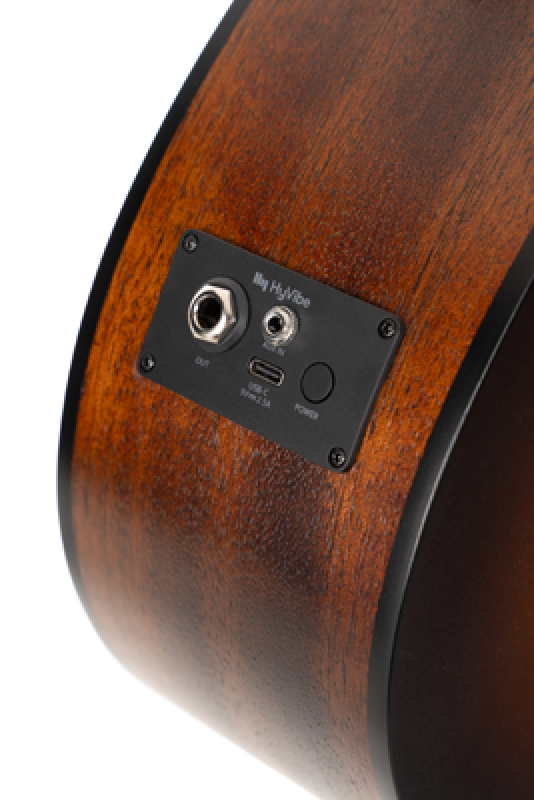 Preview: CORT Westerngitarre, Earth Mini GO, Open Pore Brown Burst, Preamp, Gig