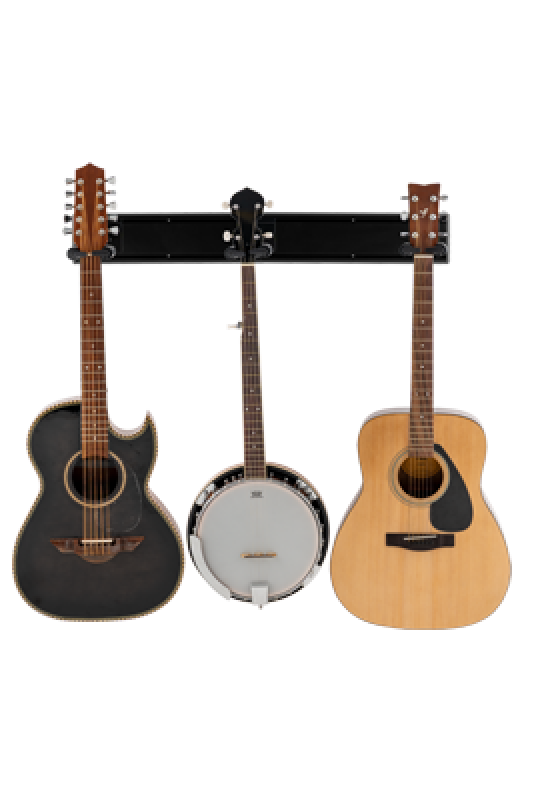 Preview: HERCULES Slatwall, für 3 Gitarren, 2x Slatwall, inkl. 3x Wandhalter HC