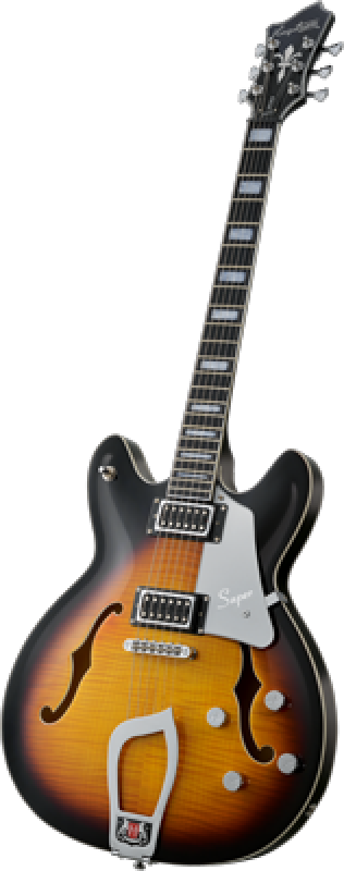 Preview: HAGSTROM E-Gitarre, Super Viking, Tobacco Sunburst