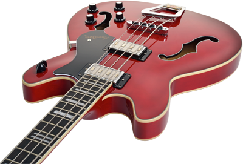 Preview: HAGSTROM Bassgitarre, Viking, Wild Cherry Transparent