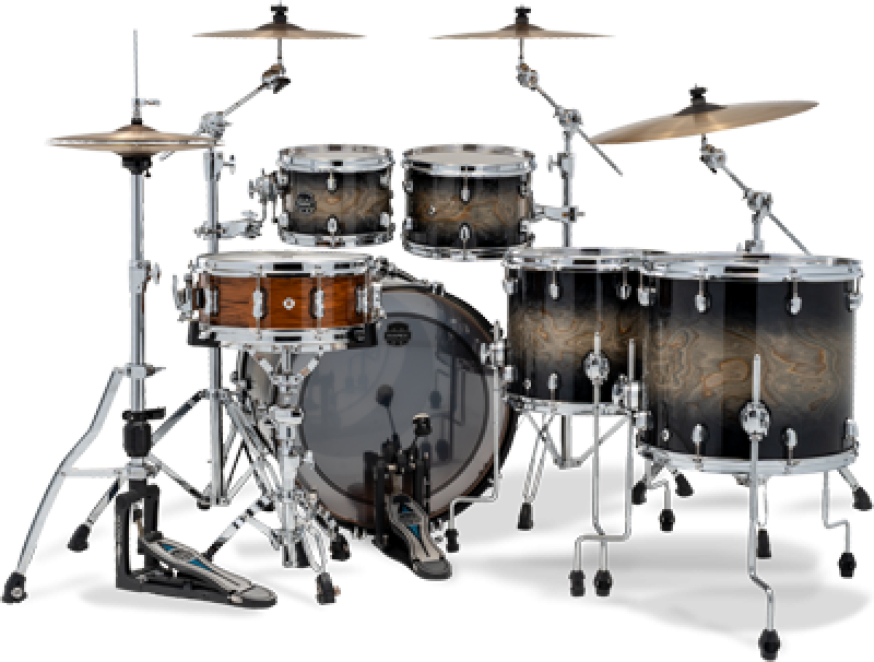 Preview: MAPEX Shellset, Saturn VI, Stage+, Black Ink Burst #XG