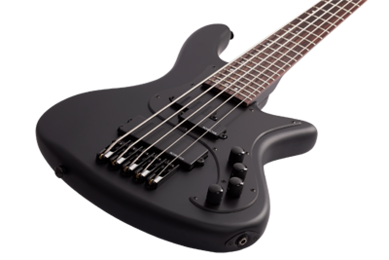 Preview: SCHECTER Bassgitarre, Stiletto Stealth-5, Satin Black
