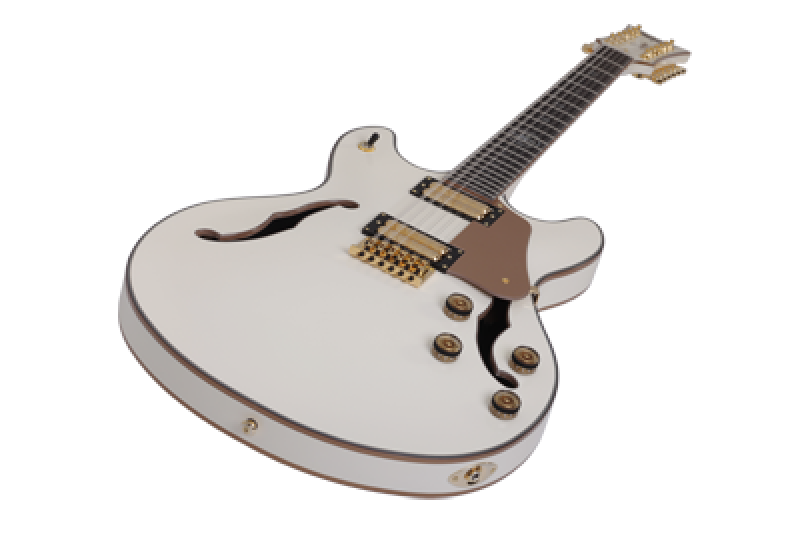 Preview: SCHECTER E-Gitarre, Signature Wayne Hussey Corsair-12, Ivory