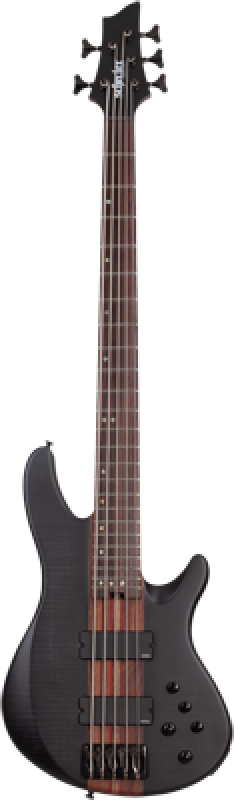 Preview: SCHECTER Bassgitarre, Charles Berthoud CB-5, See-Thru Black Satin