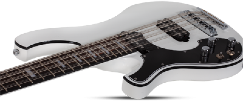 Preview: SCHECTER Bassgitarre, Stargazer-12 Bass, Gloss White, Linkshänder