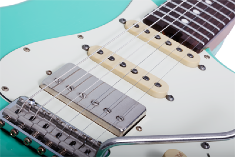 Preview: SCHECTER E-Gitarre, Traditional USA Wembley HSS, Seafoam Green