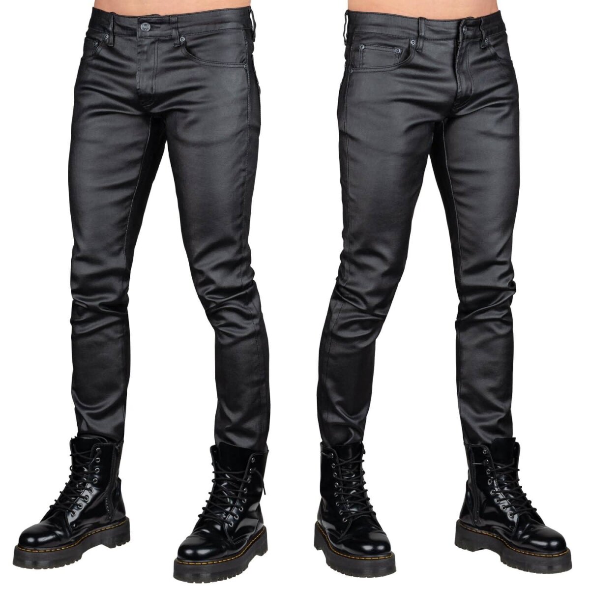 Preview: WORNSTAR Herren All Access Collection Rampager Waxed Denim Jeans schwarz 34