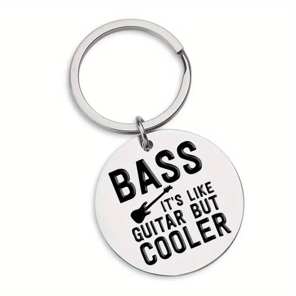 Preview: ROCK-HUS Schlüsselanhänger "Bass it´s like Guitar but cooler"