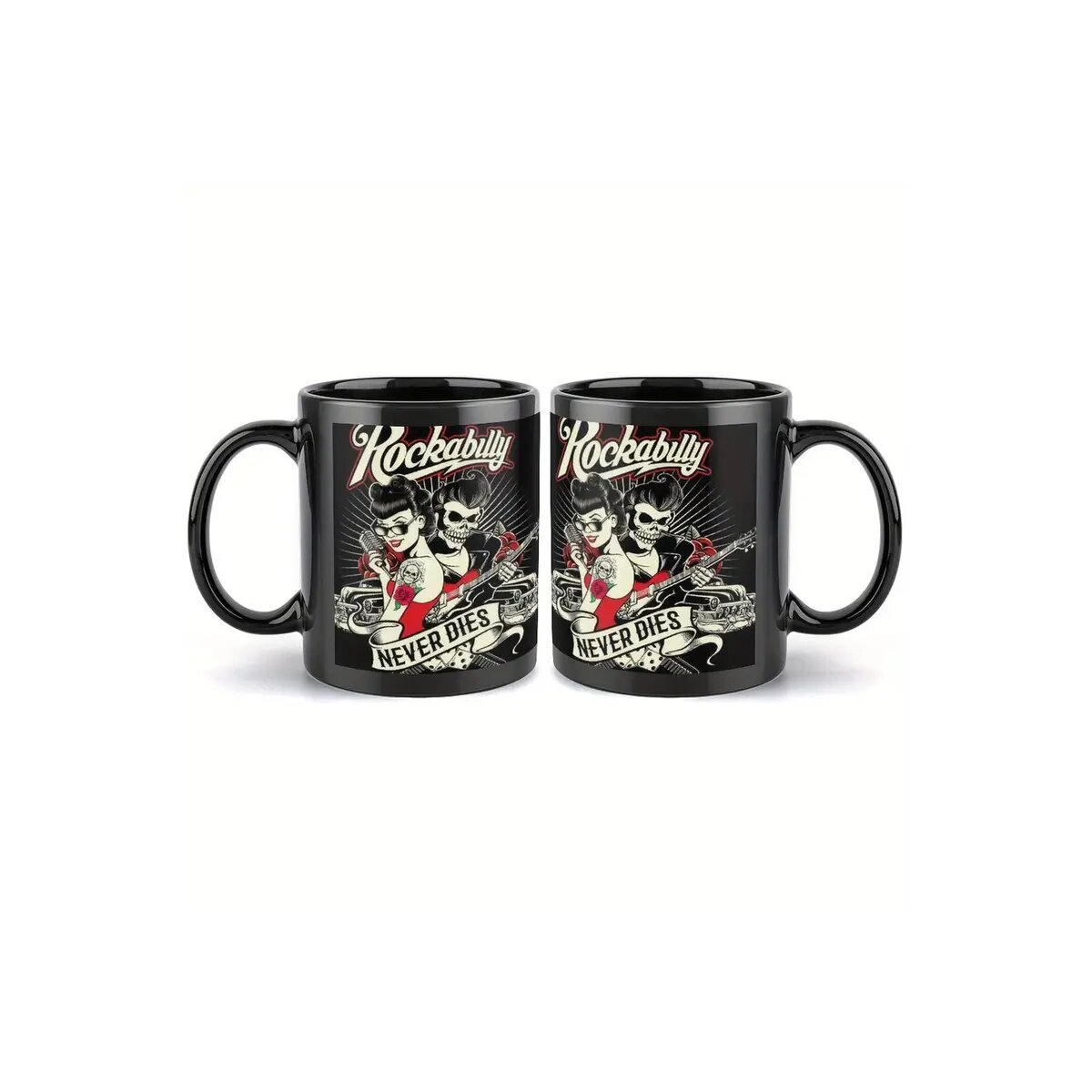 Preview: ROCK-HUS Tasse Rockabilly NEVER DIES