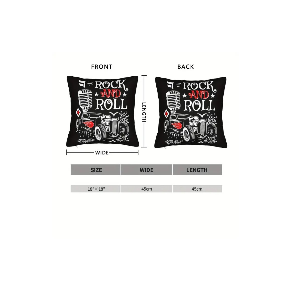 Preview: ROCK-HUS Kissenbezug Rockabilly Rock´n Roll HotRod