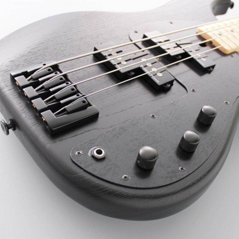 Preview: FGN Bassgitarre, J-Standard Mighty Power, Open Pore Black, Gigbag