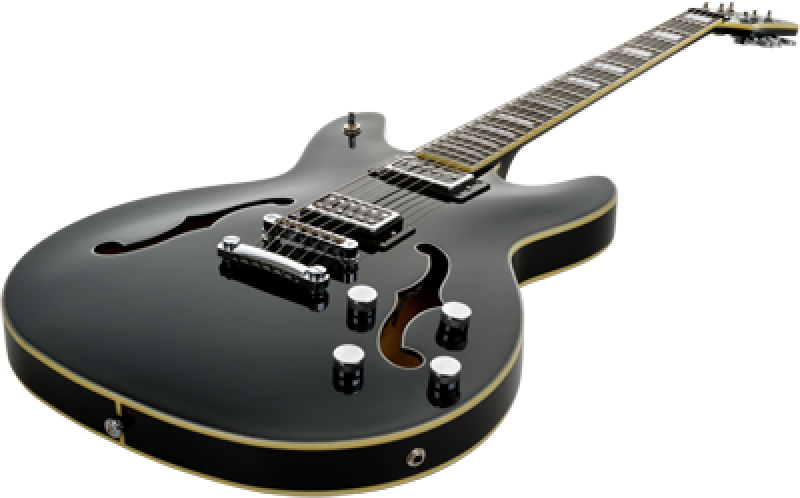 Preview: HAGSTROM E-Gitarre, Viking Baritone DLX, Black Gloss