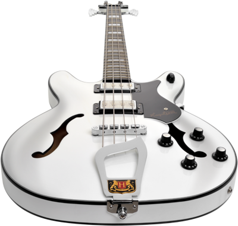 Preview: HAGSTROM Bassgitarre, Viking, White Gloss