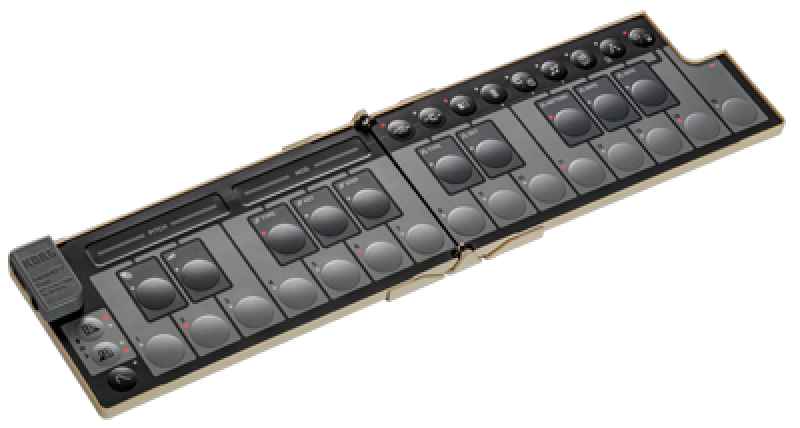 Preview: KORG USB-Controller, nanoKEY Fold, 25 Tasten, klappbar, Sand Beige, Lt